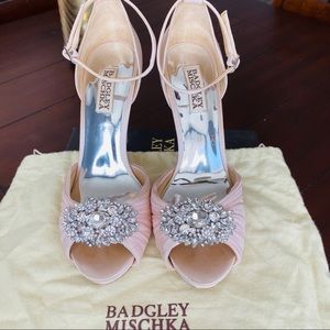 Badgley Mischka Satin Pink Pumps
